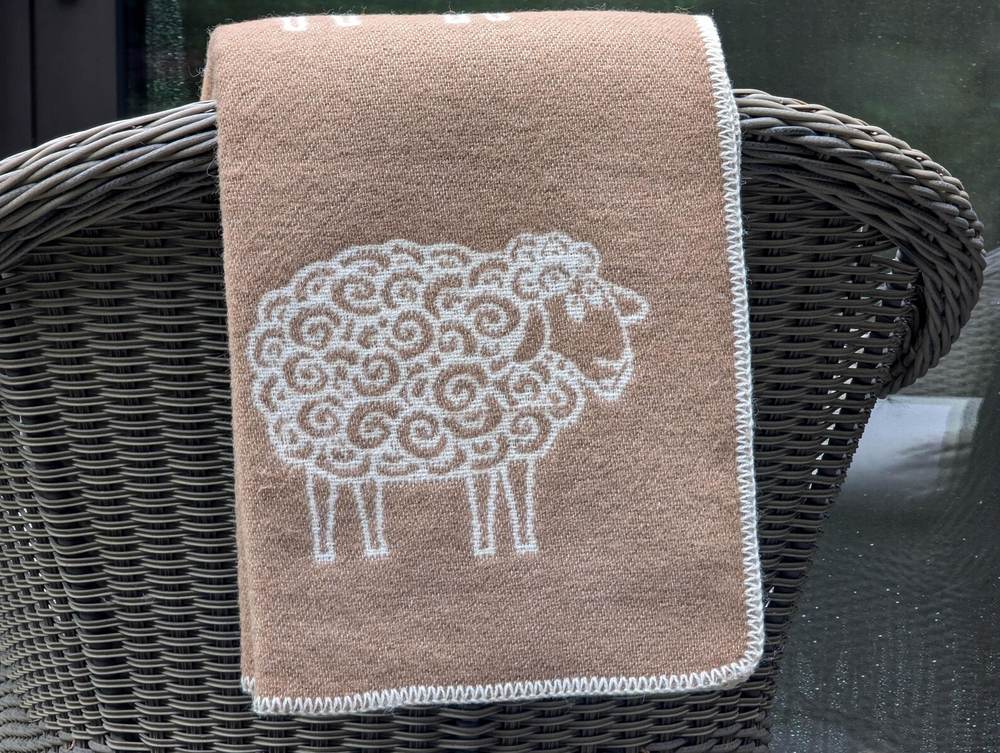 Brown Sheep Wool Throw