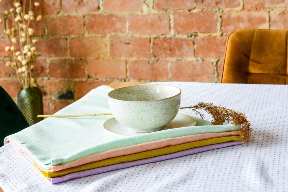 Stone Washed Linen Runner