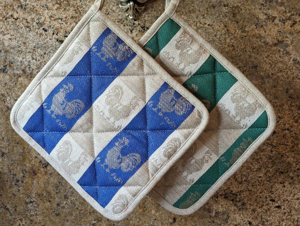 Rooster Linen Pot Holder