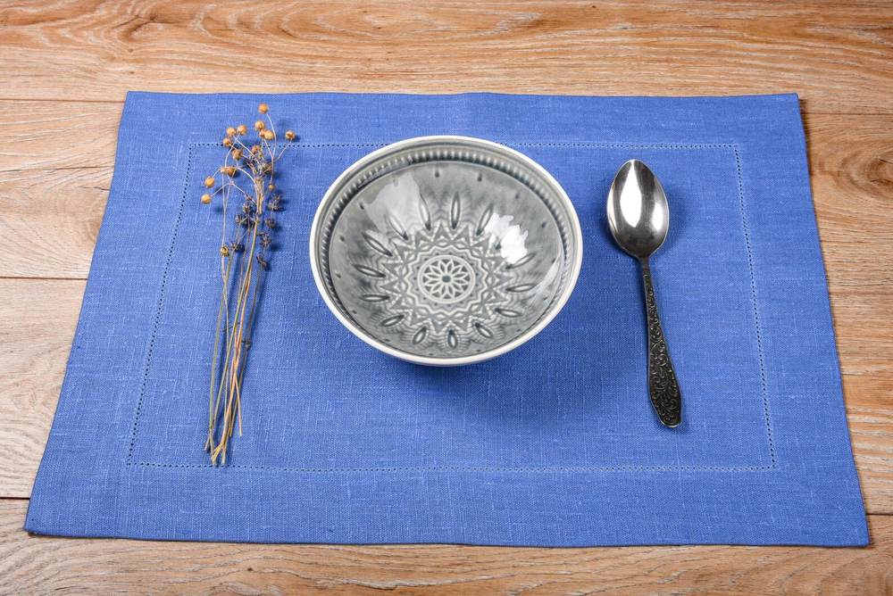 Dark Blue Linen Placemats