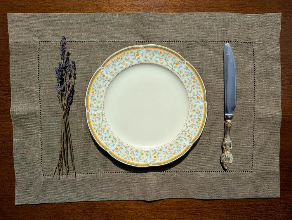 Dove Gray Linen Placemats