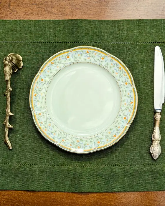 Olive Green Linen Placemats